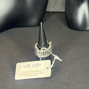 Ami Silver and Gold Beaded Women's Ring